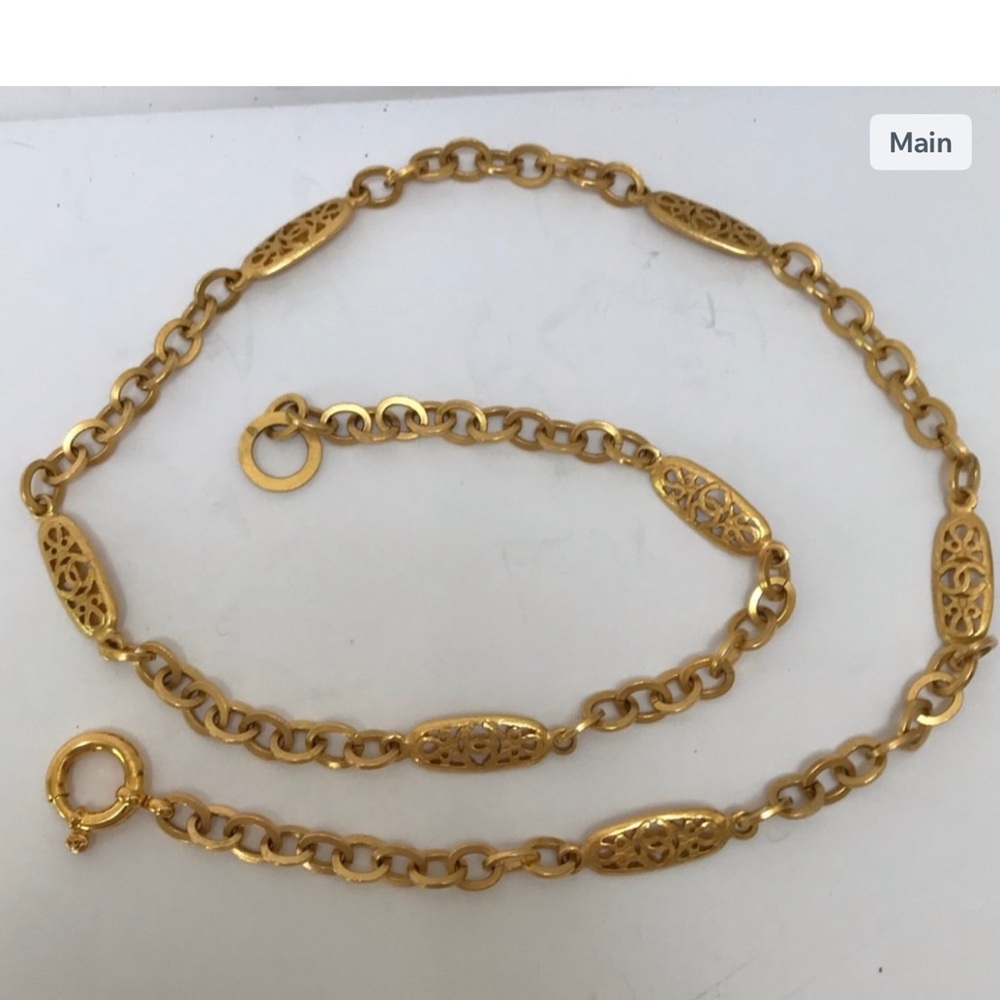 Rare Vintage Chanel Gold Chained Belt